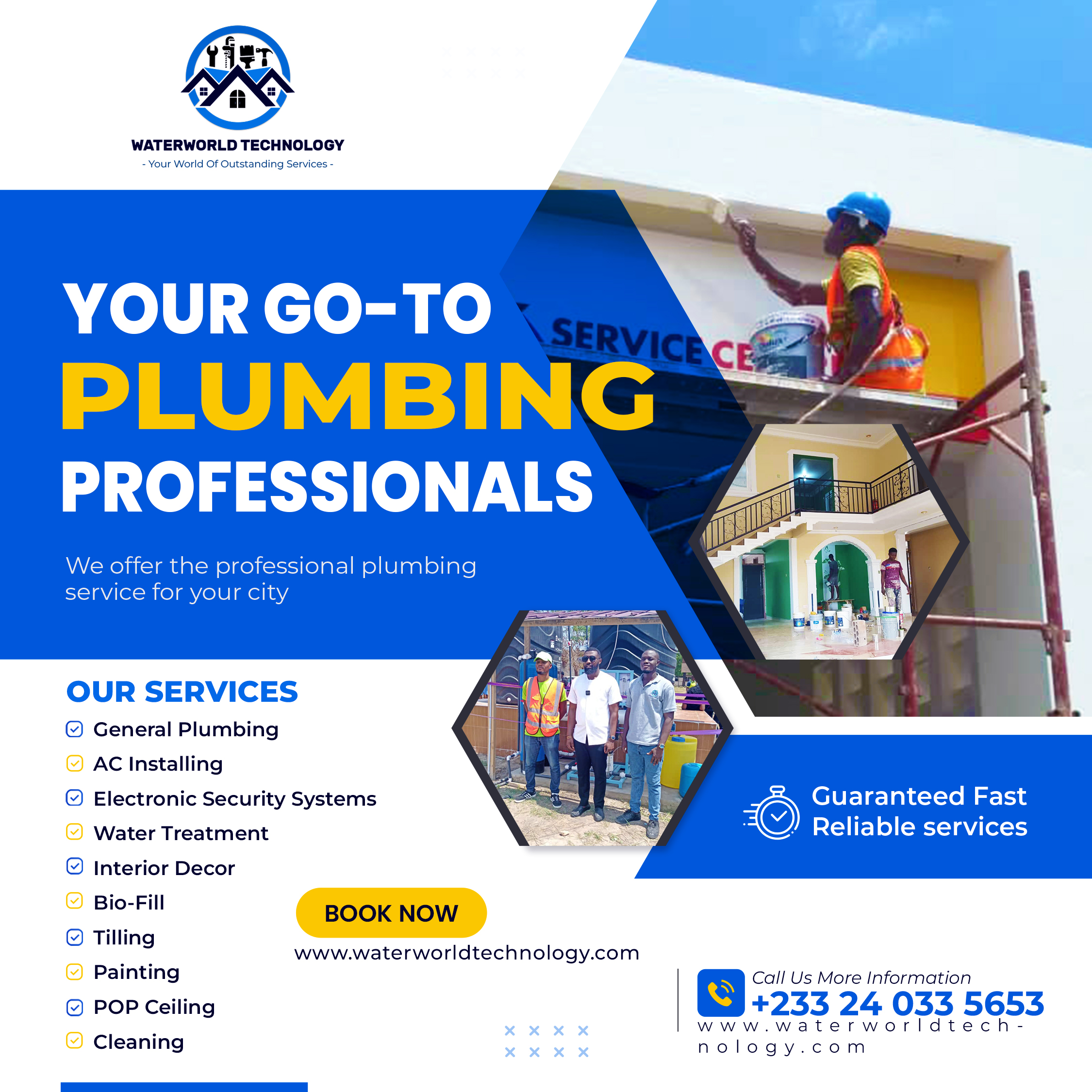 Professional Plumbing Company in Shiashie Accra Ghana.