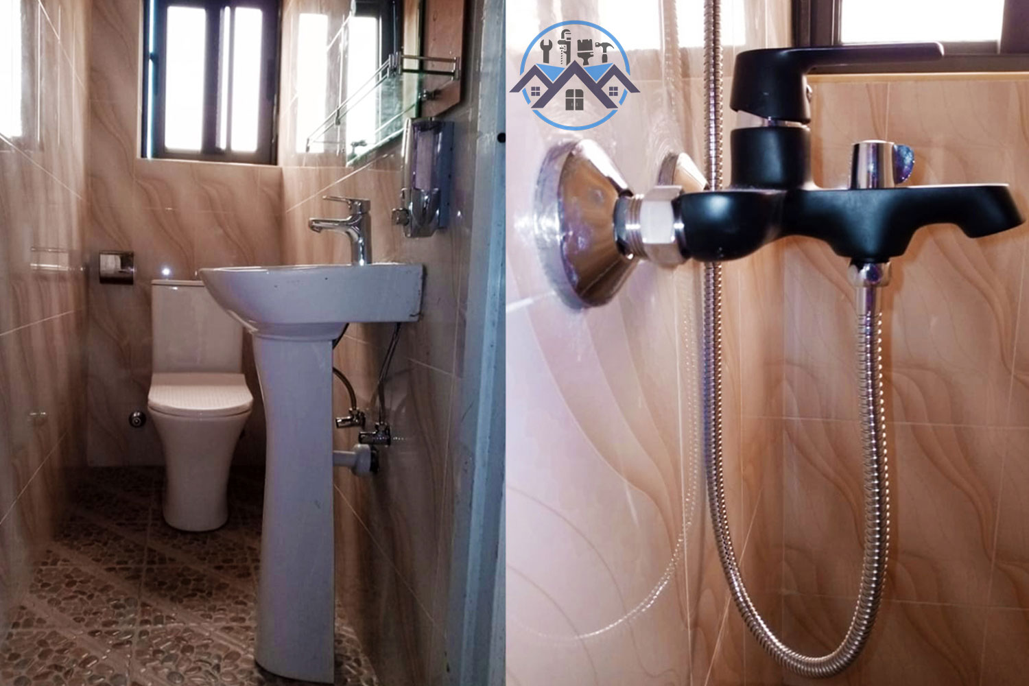 Bathroom plumbing installation in Ghana by Waterworld Technology Limited – quality fittings and professional service.